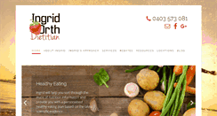 Desktop Screenshot of ingridorthdietitian.com.au