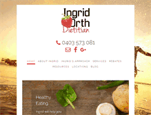 Tablet Screenshot of ingridorthdietitian.com.au